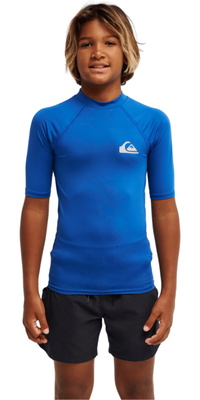 2026 Quiksilver Junior Everyday UPF50 Kurzarm-Lycra-Weste AQBWR03064 - Monaco Blue