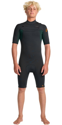 2026 Quiksilver Männer Everyday Sessions 2/2mm Brustreißverschluss Shorty Neoprenanzug 25AW253501 - Jade