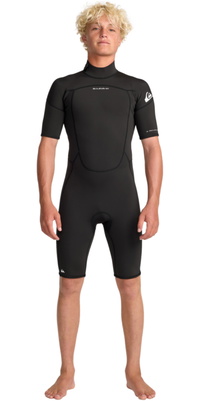 2026 Quiksilver Männer Prologue 2/2mm Rückenreißverschluss Shorty Neoprenanzug 25AW253503 - Black