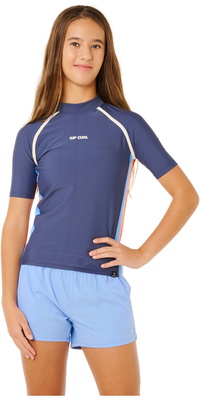 2026 Rip Curl Junior Surf Revival Kurzarm-Lycra-Weste 14BGRV - Navy