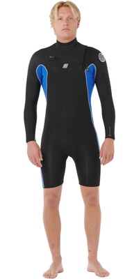 2026 Rip Curl M&auml;nner Dawn Patrol 2mm Brustrei&szlig;verschluss Lang&auml;rmel Shorty Neoprenanzug 11QMSP - Electric Cobalt