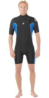 2026 Rip Curl Männer Dawn Patrol 2mm Brustreißverschluss Shorty Neoprenanzug 11RMSP - Electric Cobalt