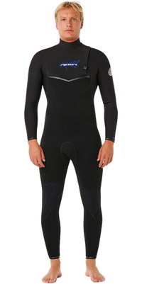 2026 Rip Curl M&auml;nner E-Bomb 4/3mm Zip-frei Neoprenanzug 17MMFS - Black / Blue