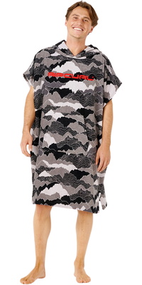 2026 Rip Curl MÃ¤nner Fun Times Kapuzen- Poncho -Handtuch 01KMTO  Black / Grau