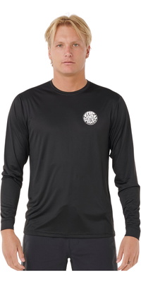 2026 Rip Curl Mens Icons Of Surflite UPF Long Sleeve Rash Vest 162MRV - Black