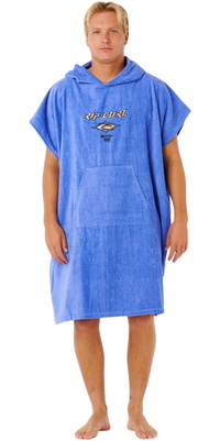 2026 Rip Curl Männer Logo Kapuzen Poncho -Handtuch 00GMTO - Blue Haze