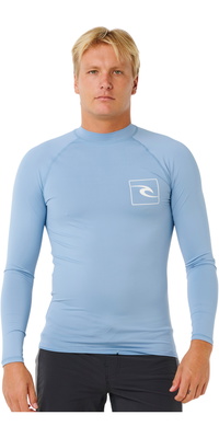 2026 Rip Curl Mens Streamline UPF Long Sleeve Rash Vest 171MRV - Faded Denim