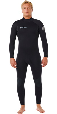 2026 Rip Curl M&auml;nner Trad 3/2mm Flatlock R&uuml;ckenrei&szlig;verschluss Neoprenanzug 18EMFS - Black