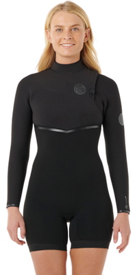 2026 Rip Curl Frauen E-Bomb 2/2mm Zip-frei Langärmel Frühlingsanzug 149WSP - Black