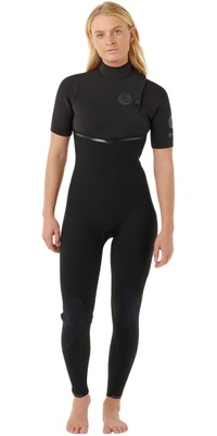 2026 Rip Curl Frauen E-Bomb 2mm Zip-frei Kurz&auml;melig Neoprenanzug 16WWFS - Black