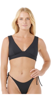 2026 Rip Curl Frauen Premium Surf D-E Tiefes V Bikini-Oberteil 0SHWSW - Black
