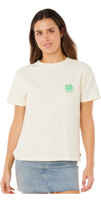 2026 Rip Curl Frauen Surf Puff Party Pack Relaxed Tee 0O5WTE - Bone