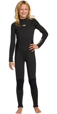 2026 Roxy Junior Prologue+ 5/4mm Rückenreißverschluss Neoprenanzug 26RW213509 - Black