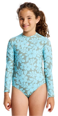 2026 Roxy Junior Roxy Spirit Onesie Swimsuit ERGWR03484 - Oil Green The Mo Mini Rg