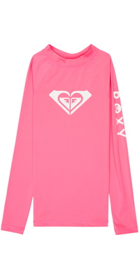 2026 Roxy Junior Whole Hearted Long Sleeve Rash Vest ERGWR03490 - Sangria Sunset