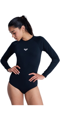 2026 Roxy Frauen Essentials Langarm- Back Zip -Surfsuit ERJWR03918 - Anthracite