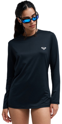 2026 Roxy Womens Happy Waves Long Sleeve Rash Vest ERJWR03911 - Anthracite