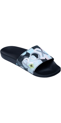 2026 Roxy Frauen Slippy II Printed Slider Sandals ERJL100103  Schwarz Multi 1