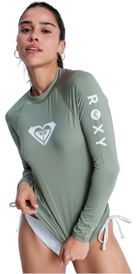 2026 Roxy Frauen Whole Hearted Langarm-Lycra-Weste ERJWR03547 - Oil Green