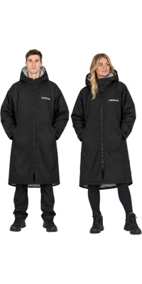 2026 Northcore Beach Basha Sport Langärmeliges Wickelkleid Robe / Poncho NOCO24N - Black