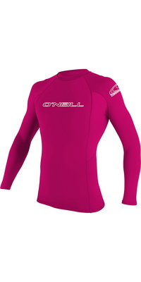 2026 O'Neill Youth Basic Skins Long Sleeve Rash Vest Watermelon 3346