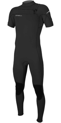 2026 ONeill Männer Hammer 2mm Kurzämelig Brustreißverschluss Neoprenanzug 5056 - Black