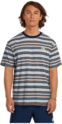 2026 ONeill M&auml;nner Originals Jacquard Streifen T-Shirt 2850343 - Blue Originals Hstripe