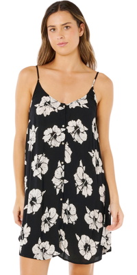 2026 Rip Curl Frauen Party Dekorationscover Up 08UWDR - Black / Off Weiß