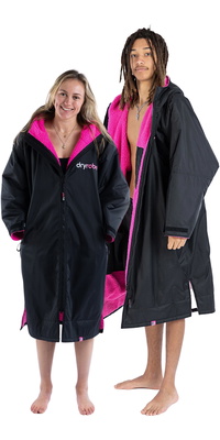 2026 Dryrobe Advance Langarm-Umkleidemantel DALSV3  Black / Rosa