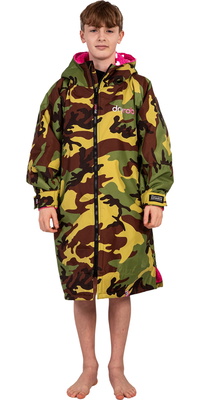 2025 Dryrobe Junior Advance Langarm-Umkleidekittel V3 V3KSLSDA - Pink / Camo
