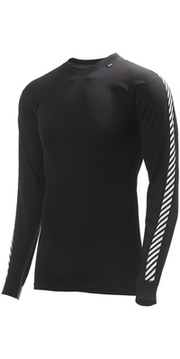 Helly Hansen Lifa Stripe Crew Neck Base Layer Top 48800 (2025)  Black