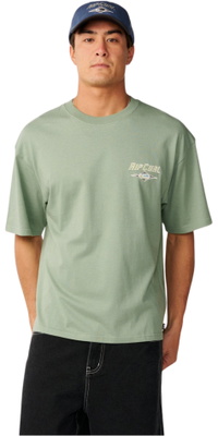 2026 Rip Curl M&auml;nner Erbe-Icon-T-Shirt 12FMTE - Sage