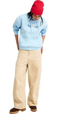 2026 Roxy Frauen Perfekter Platz Hoodie ERJFT05110 - Cerulean