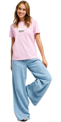 2026 Roxy Frauen Ocean Straßenkunst T-Shirt ERJZT06015 - Pink Lavender