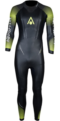2025 Aquasphere Mens Exocet Ultra Open Water Swim Wetsuit WS0230173 - Black / Hot Lime