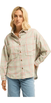 2026 Billabong Frauen Begeistert Auf Dich Overshirt EBJWT00120 - Smoke Green