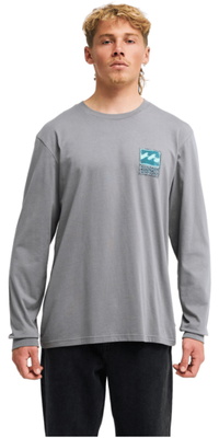 2026 Billabong M&auml;nner Stempel Langarm T-Shirt EBYZT00613 - Pewter
