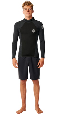 2026 Rip Curl Männer Ultimate Search Long Sleeve Hooded Vest 12IMWJ - Black