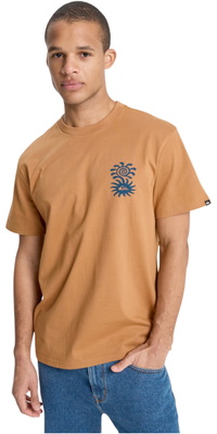 2026 Quiksilver M&auml;nner Evo Blüte Des Friedens T-Shirt EQYZT08264 - Tobacco Brown
