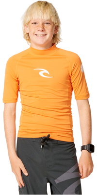 2026 Rip Curl Junior Waves UPF-Lycra-Weste Mit Kurzen Ärmeln 136BRV - Vitamin C