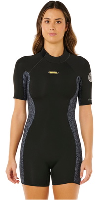 2026 Rip Curl Frauen Dawn Patrol 2/2mm Rückenreißverschluss Shorty Neoprenanzug 143WSP - Natural