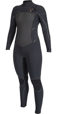 2025 ONeill Womens Psycho Tech 5/4+mm Chest Zip Wetsuit 5547 - Black