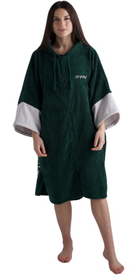 2026  Dryrobe   Bio-Frottee-Bademantel Mit Durchgehendem Reißverschluss ORGANICFZTRSG - Sycamore Green