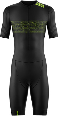 2026 HUUB Männer Contour Tri Suit CONTSBL - Black / Lime