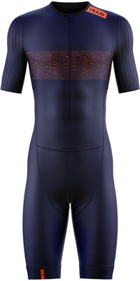 2026 HUUB Männer Contour Tri Suit CONTSNO - Navy / Orange