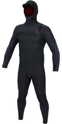 2026 O'Neill Mens Hyperfreak Fire+ 5/4mm Chest Zip Hooded Wetsuit 5725 - Black