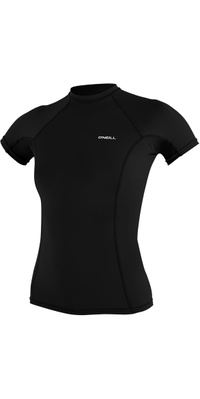 2026 ONeill Womens Basic Skins Short Sleeve Rash Vest 5717 - Black