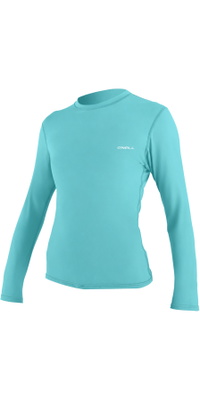 2026 O'Neill Womens Basic Skins Long Sleeve Sun Shirt 5720 - Light Aqua