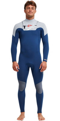 2026 Quiksilver M&auml;nner Young Guns 4/3mm Brustrei&szlig;verschluss Neoprenanzug EQYW103248 - Dark Denim