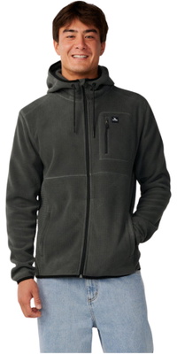 2026 Rip Curl M&auml;nner Abgereist Polar Reißverschluss Durch Fleece 08VMFL - Charcoal Grey